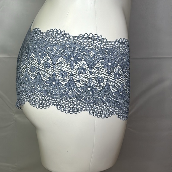 Victoria’s Secret Shortie Full Stretch Lace Pantie Ice Blue Size M/M NWT - Picture 3 of 6